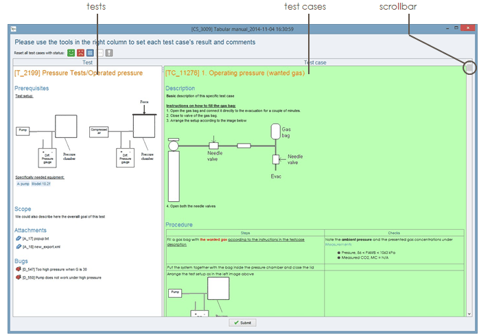 manual testing with the tabular manual launcher