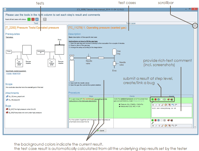 manual testing with the tabular step manual launcher