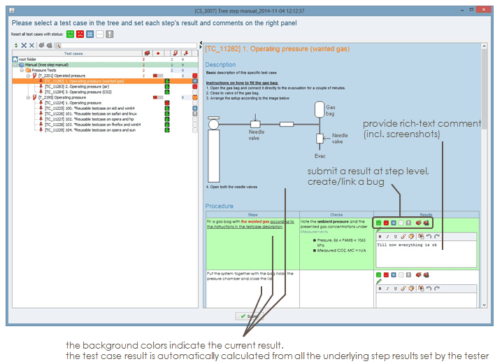 manual testing with the tree step manual launcher