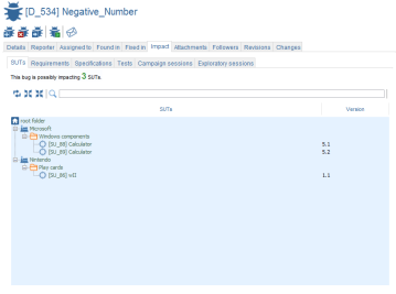 Bug Impact SUTs