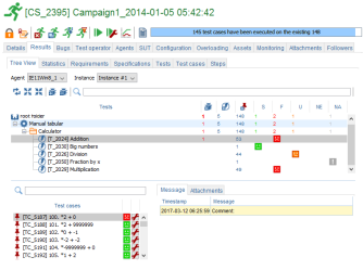 Campaign Session Results Tests TreeView