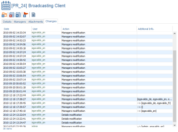 Project Change Tracking