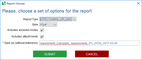 Requirement Report Chooser