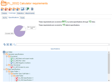 Requirement Folder Coverage Specifications