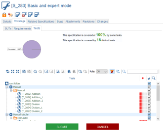 Specification Coverage Test