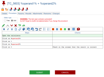 Test Use Param Procedure